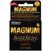 Trojan Magnum Bareskin Condoms 10 Pack Larger Lubricated Condoms